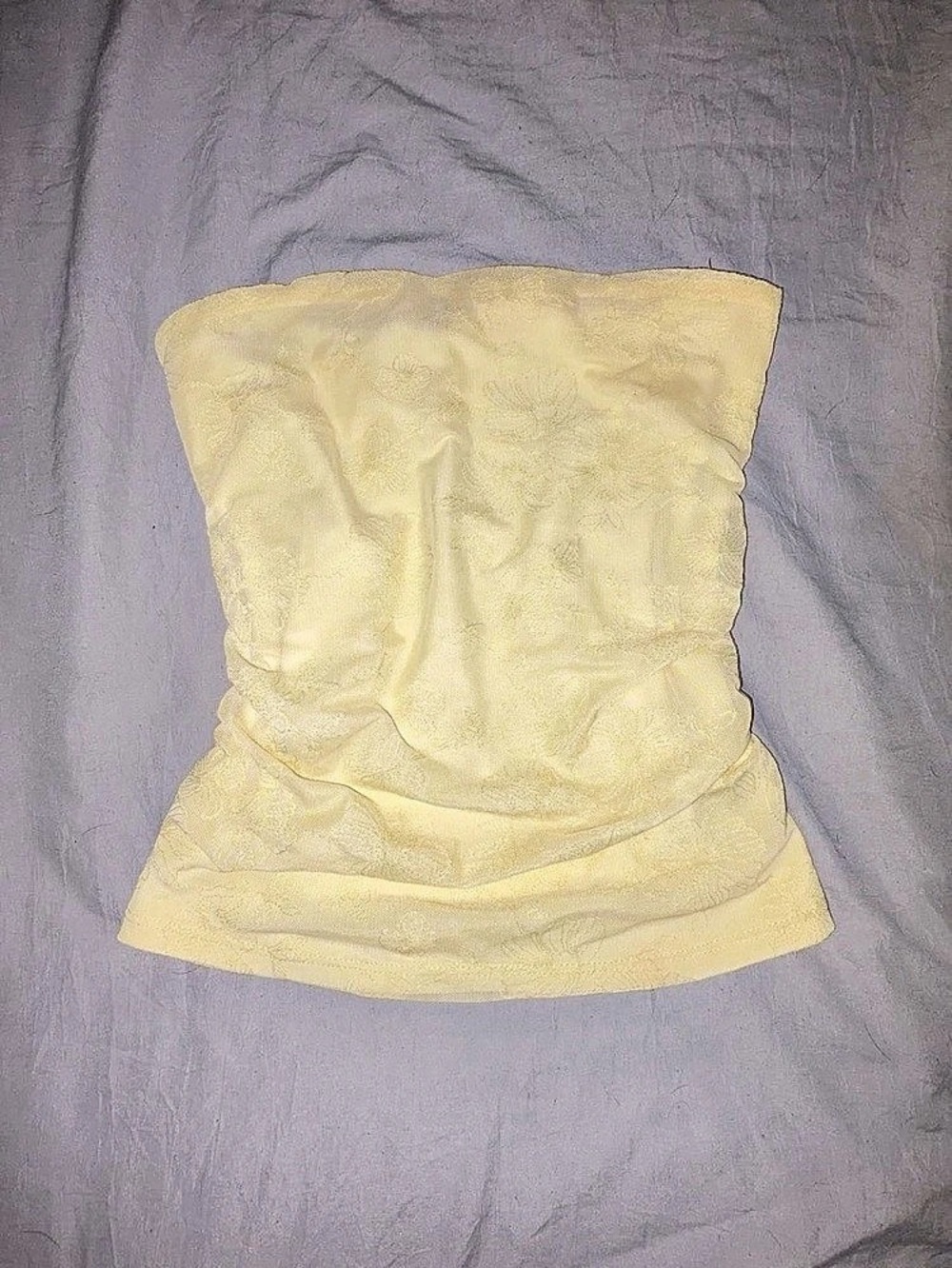 Yellow Ruched Crop Top